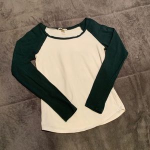 White and Green Bozzolo Henley Shirt